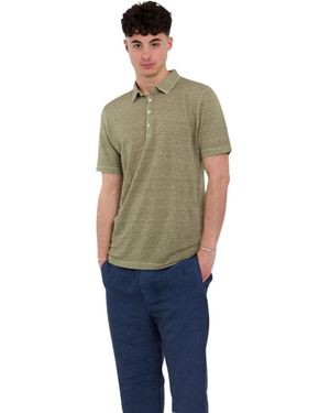 120% Lino Klassiek Linnen Poloshirt - Groen