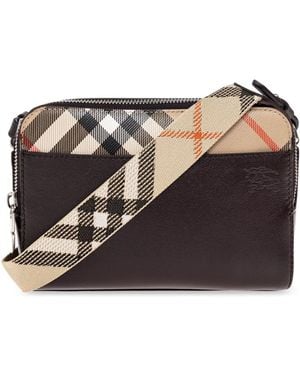 Burberry Pop Check Umhängetasche - Schwarz