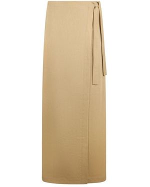 Alberta Ferretti Maxi Rok - Naturel