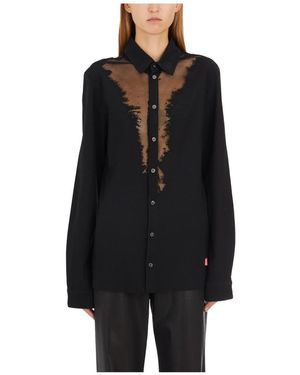 DIESEL Overhemden ,Zwart ,Katoen Plain Sun Shirt