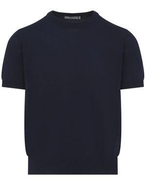 Canali Truien & Vesten ,Blauw ,Katoen Ronde Hals Trui