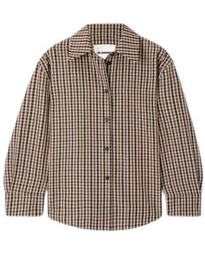Jil Sander Casual Katoenen Overhemd - Bruin