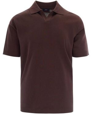 Herno Polo Shirts - Brown