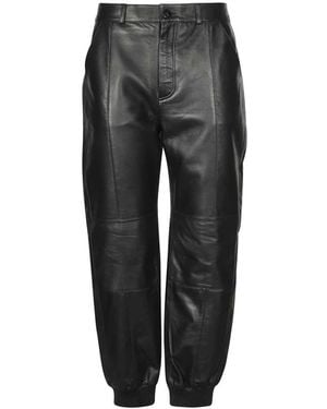 KARL LAGERFELD Leather Trousers - Black