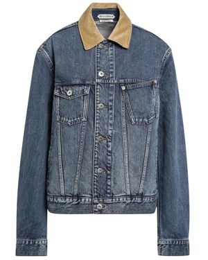 JW Anderson Jassen ,Blauw ,Denim Denim Jas Met Corduroy Kraag