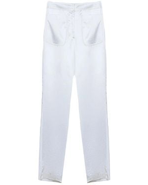 Genny Broeken ,Wit ,Rechtgesneden Broek Met Middelhoge Taille