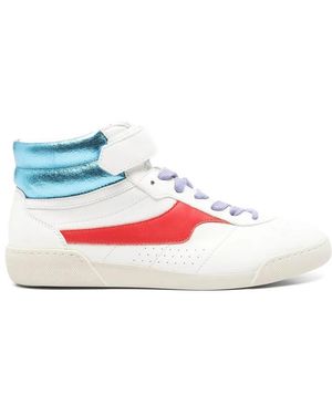 ABICA Weiße Schnürschuhe Mit Perforiertem Detail