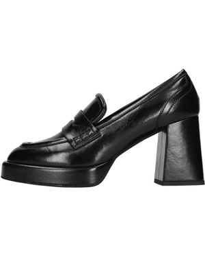 Evaluna Schoenen ,Zwart ,Leer Flat Schoenen