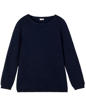 Oltre Gerippte Baumwollstrickware - Blau