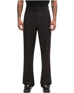 Martine Rose Gestreepte Pantalon Met Rechte Pijpen - Zwart