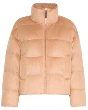 Max Mara Jassen ,Leer The Cube Reversible Puffer Jacket - Naturel