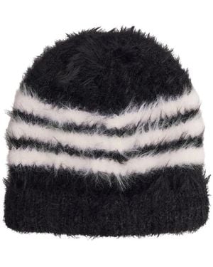 Y-3 3-Streifen Beanie Mütze - Schwarz