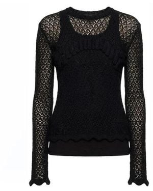 Blumarine Round-Neck Knitwear - Negro
