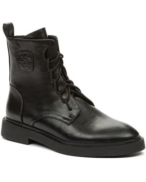 Betsy Lace-Up Boots - Black