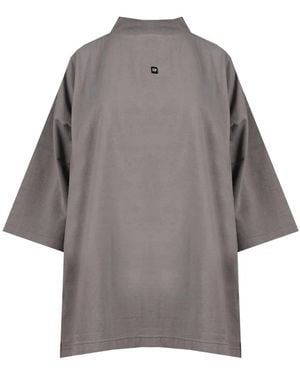 Yeezy Logo T-Shirt Oversize Rundhals - Grau