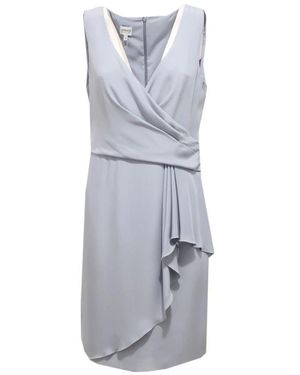 Armani Kleedjes ,Blauw ,Mouwloze Jurk Lichte Collectie Model - Grijs