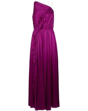 Ulla Johnson Aisha Plissiertes Asymmetrisches Abendkleid - Lila