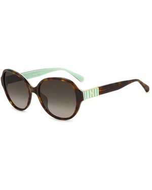 Kate Spade Groene Gepolariseerde Zonnebril Emalie Havana - Bruin