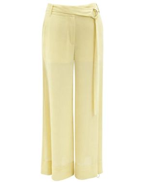 SIMONA CORSELLINI Broeken ,Geel ,Polyester Wide Broeken