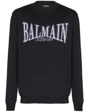 Balmain Round-Neck Knitwear - Zwart
