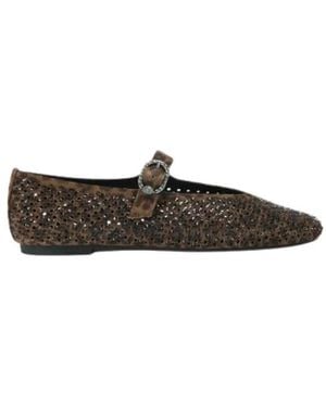 Kurt Geiger Schoenen ,Bruin ,Leer Mayfair Ballerina