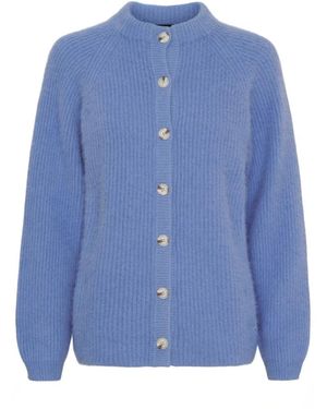 Btfcph Cashmere &Amp; Raccoon-Blend Cardigan - Blau