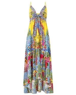 CAMILLA Sultanahmet Summer Jurk Met Strik Aan De Voorkant - Blauw