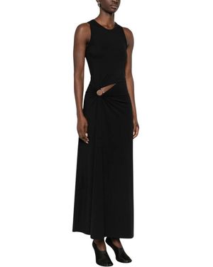 Rabanne Kleedjes ,Zwart ,Katoen Cut-Out Maxi Jurk