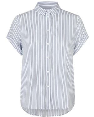 Samsøe & Samsøe Overhemden ,Veelkleurig ,Majan Ss Shirt - Blauw