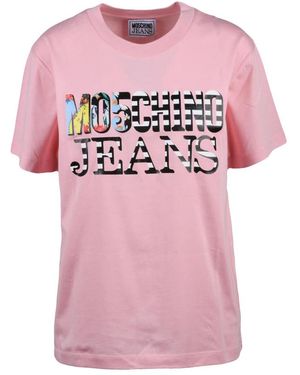Moschino Tops ,Roze ,Katoen T-Shirt