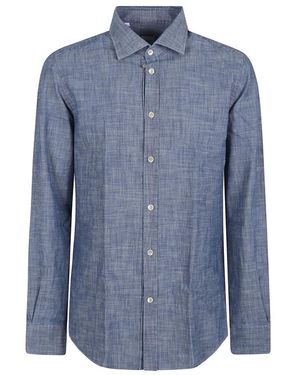 Eleventy Denim Shirts - Blue