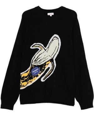 Loverboy by Charles Jeffrey Schwarzer Bananenmotiv Pullover