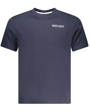 North Sails Tops ,Blauw ,Katoen T-Shirt Met Korte Mouwen