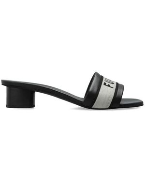 Furla Heeled Mules - Negro
