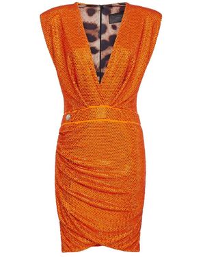 Philipp Plein Cocktailjurk - Oranje