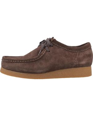 Clarks Schoenen ,Bruin ,Leer Wallabee Evo Suede