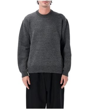 Comme des Garçons Wollpullover Mit Paspelierung - Grau