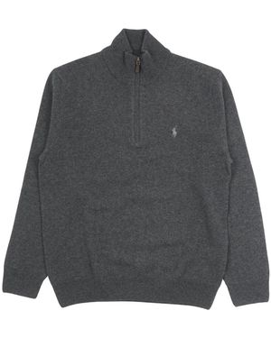 Polo Ralph Lauren Truien & Vesten ,Zwart ,Turtleneck Sweater - Grijs