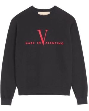 Valentino Cotton Crewneck Sweatshirt - Blauw