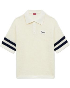 KENZO Tops ,Wit ,Katoen Polo - Naturel