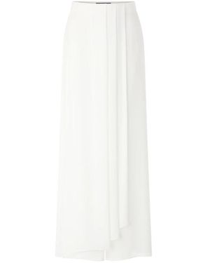 Marc Cain Broeken ,Wit ,Polyester Willmar Wijde Broek