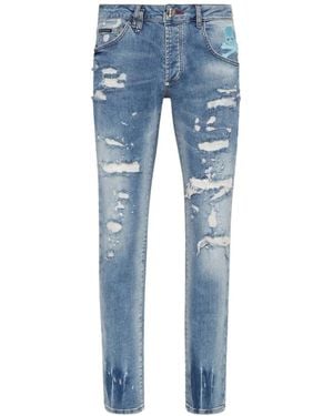 Philipp Plein Slim Fit Jeans - Blue