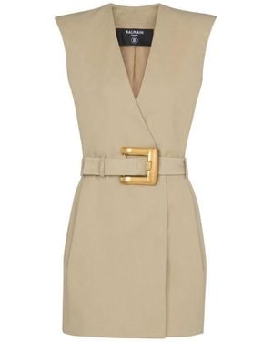 Balmain Wrap Dresses - Metallic