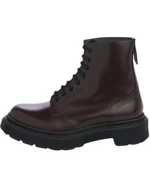 Adieu Schoenen ,Bruin ,Leer Type 165 Veterlaars - Zwart