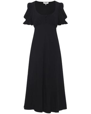 Chloé Zwarte Zijden Empire Stijl Lange Jurk