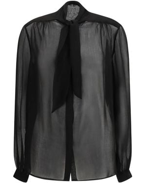 Lardini Creponne Blouse - Zwart