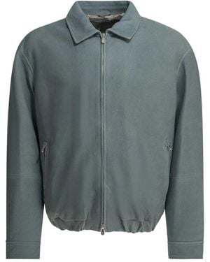 Brunello Cucinelli Suede Bomberjack - Grijs