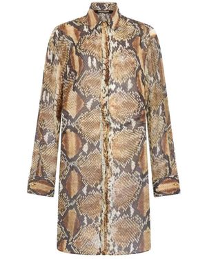 Roberto Cavalli Jassen ,Bruin ,Damesjurk - Naturel