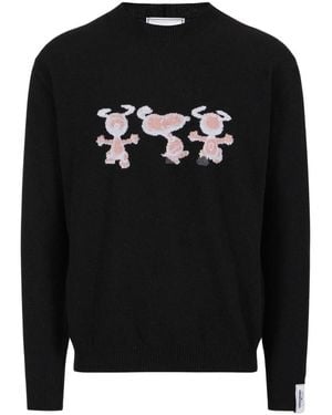 Iceberg Round-Neck Knitwear - Nero