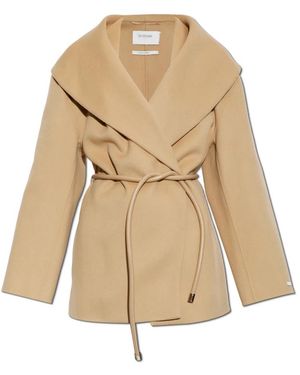 Sportmax Uguale Kurzer Wollmantel - Natur